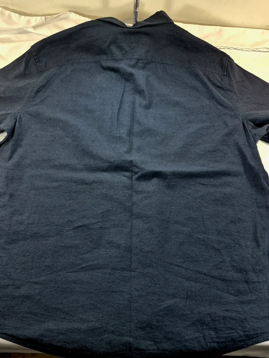NWOT Original Penguin Short Sleeve Oxford Shirt - Dark Sapphire Blue L Cotton - Picture 5 of 11